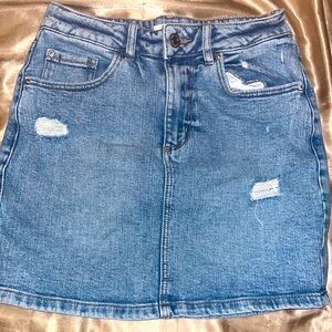 Garage denim skirt